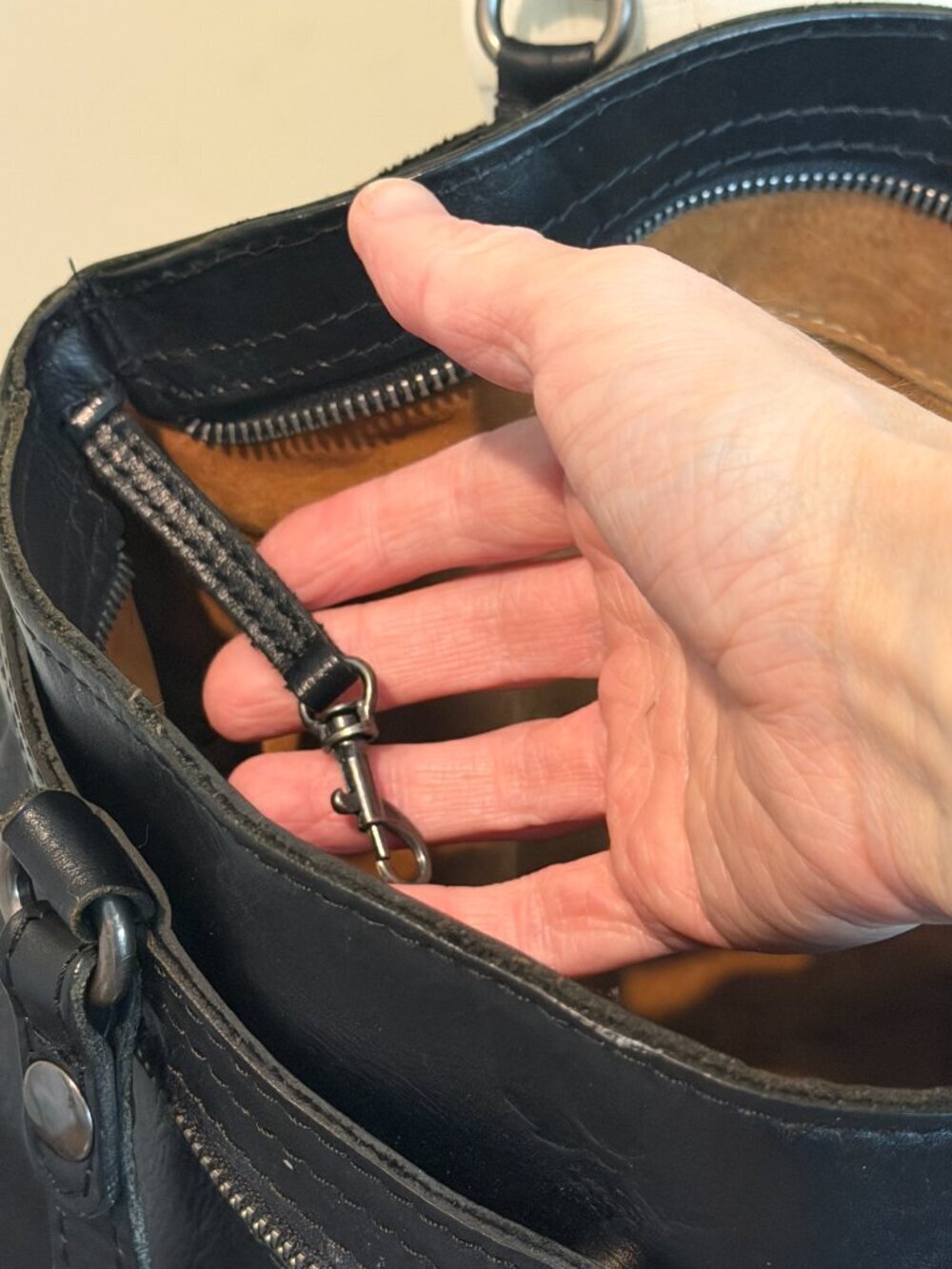 Patricia Nash Black Leather Poppy Satchel Heritage Collection - Picture 12 of 12